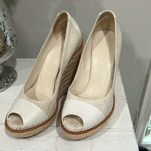 Authentic Gucci Peep Toe Wedge